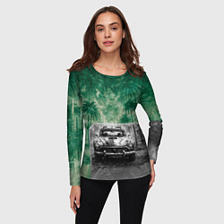 Лонгслив женский Ретроавтомобиль, цвет: 3D-принт — фото 2