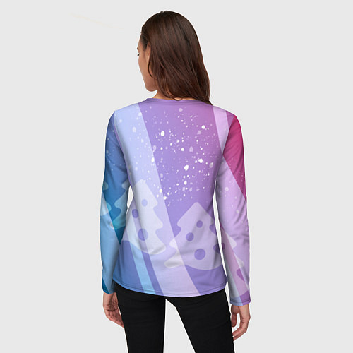 Женский лонгслив Снегурочка с тату / 3D-принт – фото 4