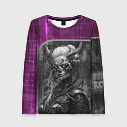 Лонгслив женский Кибернетическая демоница, цвет: 3D-принт