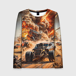 Лонгслив женский Mad Max - explosion cars, цвет: 3D-принт