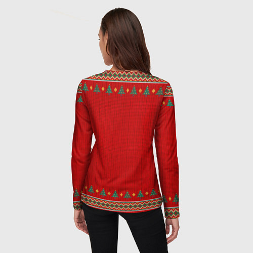 Женский лонгслив Deadlock new year / 3D-принт – фото 4