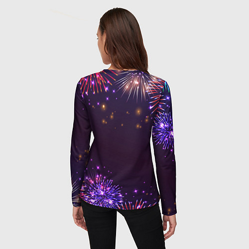 Женский лонгслив Праздничный Borussia / 3D-принт – фото 4