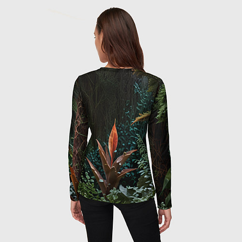 Женский лонгслив Объемные растения / 3D-принт – фото 4