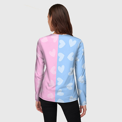 Женский лонгслив Стич и Ангел / 3D-принт – фото 4