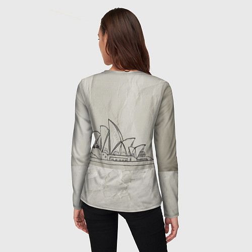 Женский лонгслив Сидней / 3D-принт – фото 4
