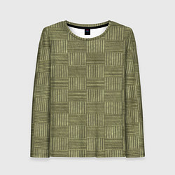 Лонгслив женский Фабричная клетка, цвет: 3D-принт