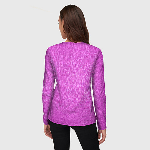 Женский лонгслив Текстура розовой кожи / 3D-принт – фото 4