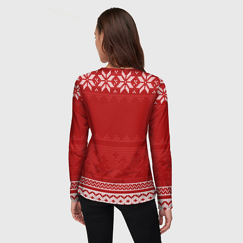 Женский лонгслив Новогодний Bayern / 3D-принт – фото 4