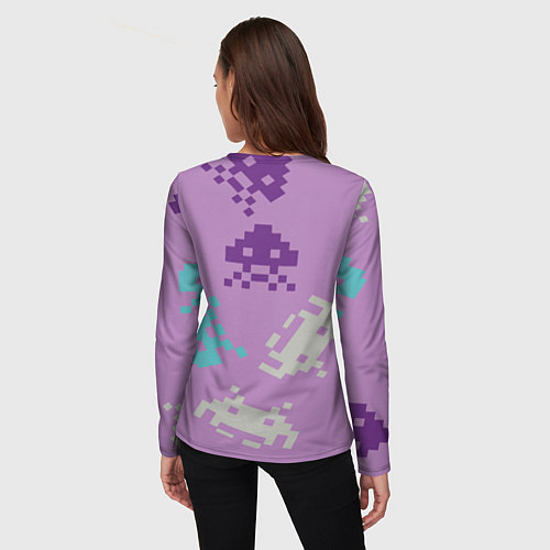 Женский лонгслив Пиксели / 3D-принт – фото 4