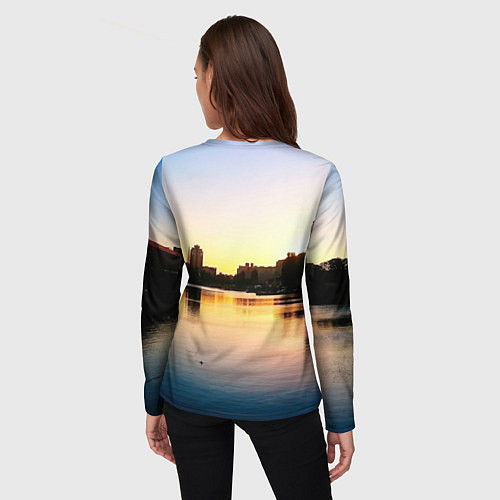 Женский лонгслив Шкиперская гавань в Санкт-Петербурге / 3D-принт – фото 4