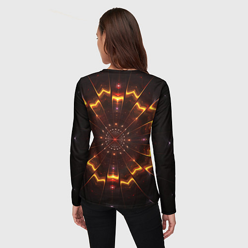 Женский лонгслив Психоделика узор текстура / 3D-принт – фото 4
