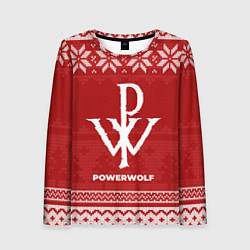 Лонгслив женский Новогодний Powerwolf, цвет: 3D-принт