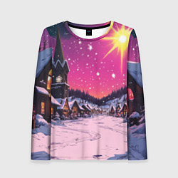 Женский лонгслив Закат рождества