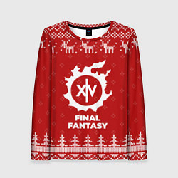Лонгслив женский Новогодний Final Fantasy с оленями, цвет: 3D-принт