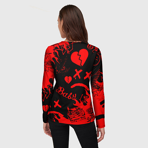 Женский лонгслив Lil peep monster energy / 3D-принт – фото 4