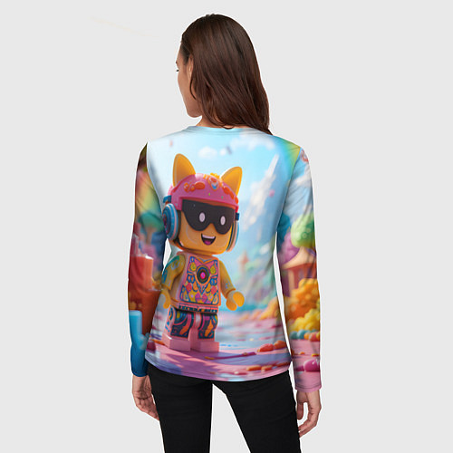 Женский лонгслив Роблокс в солнечных очках / 3D-принт – фото 4