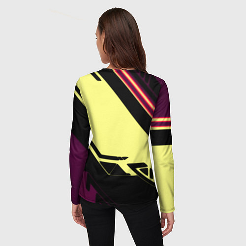 Женский лонгслив Linkin park geometry steel / 3D-принт – фото 4