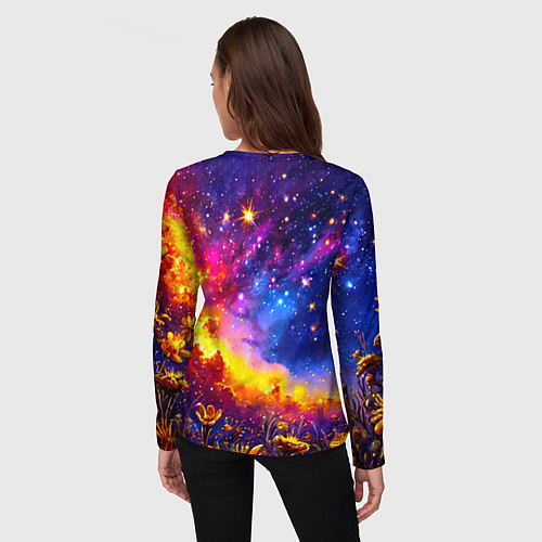 Женский лонгслив Пчелка в космосе / 3D-принт – фото 4