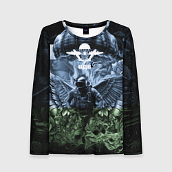 Лонгслив женский Десант ВДВ в тоне флага десантиков, цвет: 3D-принт