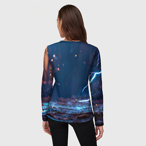 Женский лонгслив Синий утенок / 3D-принт – фото 4