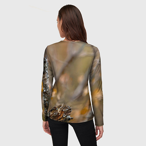 Женский лонгслив Дятел в лесу / 3D-принт – фото 4