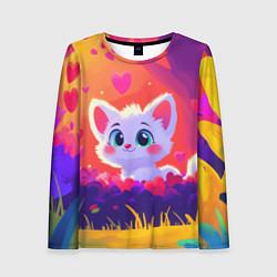 Женский лонгслив Влюбленный милый песец