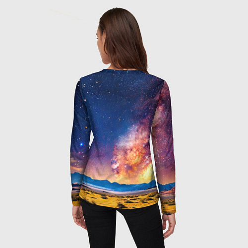 Женский лонгслив Верблюд и звездное небо / 3D-принт – фото 4