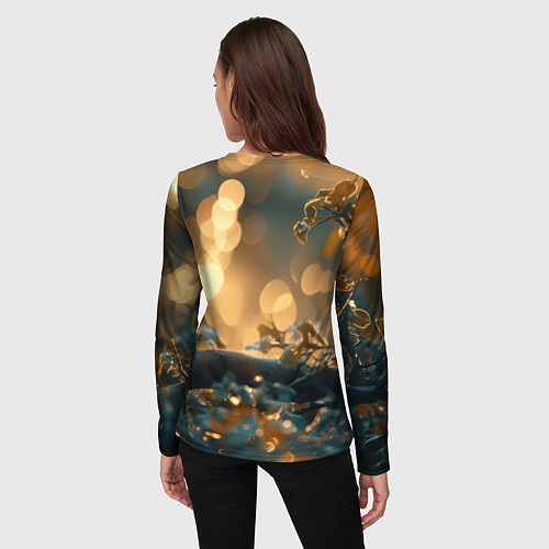 Женский лонгслив Влюбленные птички / 3D-принт – фото 4