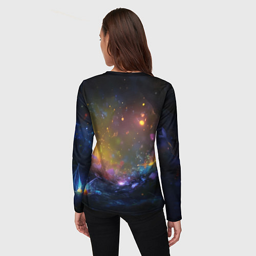 Женский лонгслив Зайчики держат сердечко / 3D-принт – фото 4