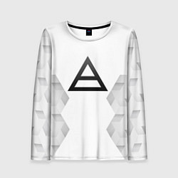 Лонгслив женский Thirty Seconds to Mars white poly, цвет: 3D-принт