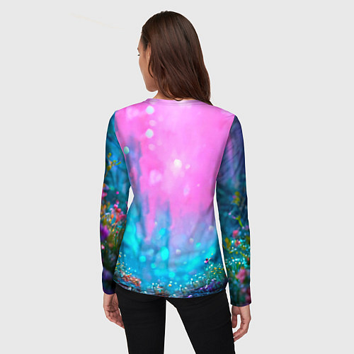 Женский лонгслив Коровка в сказочном лесу / 3D-принт – фото 4