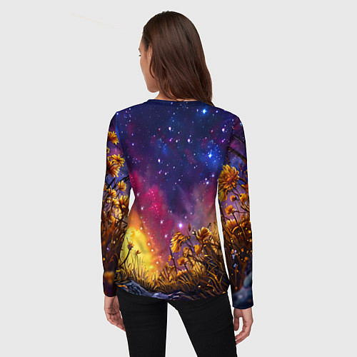 Женский лонгслив Песец в звездную ночь / 3D-принт – фото 4