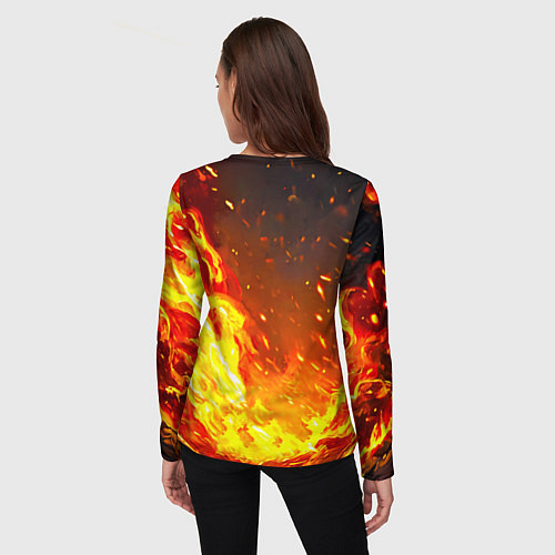 Женский лонгслив Газель в огне / 3D-принт – фото 4