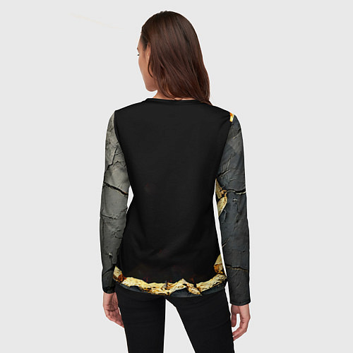 Женский лонгслив Сурикат на черном / 3D-принт – фото 4