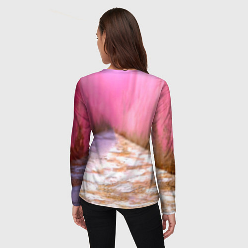 Женский лонгслив Поросенок в розовом / 3D-принт – фото 4