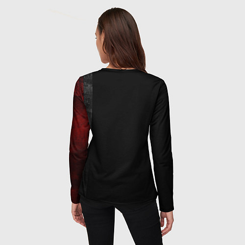 Женский лонгслив Shepard N7 - темный / 3D-принт – фото 4