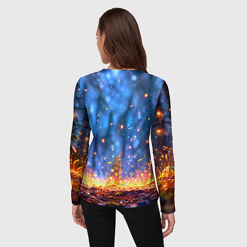 Женский лонгслив Лосенок в лесу / 3D-принт – фото 4