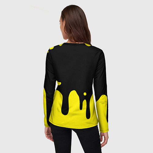 Женский лонгслив Нирвана потёки / 3D-принт – фото 4