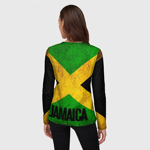 Женский лонгслив Jamaica lion flag / 3D-принт – фото 4