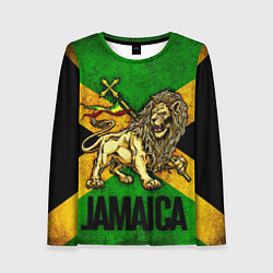 Лонгслив женский Jamaica lion flag, цвет: 3D-принт