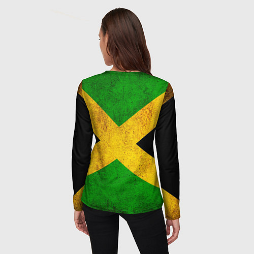 Женский лонгслив Jamaica flag / 3D-принт – фото 4