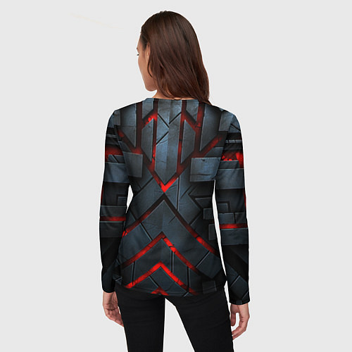 Женский лонгслив Kingdom Come Deliverance 2 каменные плиты / 3D-принт – фото 4