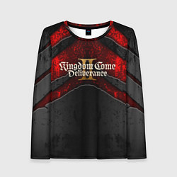 Лонгслив женский Kingdom Come Deliverance 2 лого на текстуре, цвет: 3D-принт