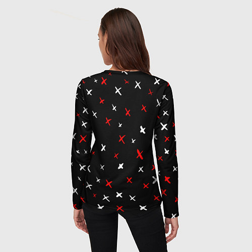 Женский лонгслив Smile face / 3D-принт – фото 4