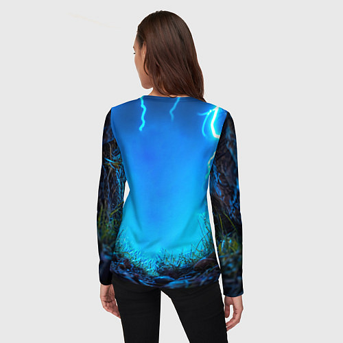 Женский лонгслив Овечка в разрядах молнии / 3D-принт – фото 4