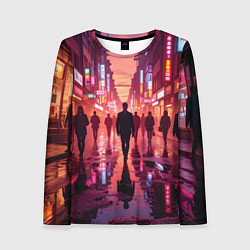 Лонгслив женский Вечерний мегаполис, цвет: 3D-принт