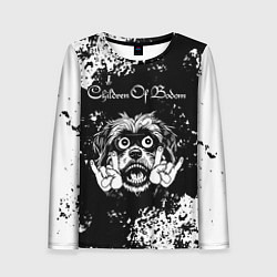 Лонгслив женский Children of Bodom рок пес, цвет: 3D-принт