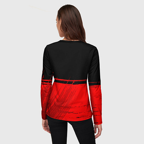 Женский лонгслив Fortnite - red gradient посередине / 3D-принт – фото 4