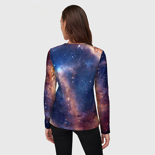 Женский лонгслив Гималайская кошка в космосе / 3D-принт – фото 4