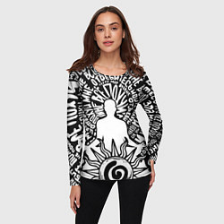 Лонгслив женский Медитация без цензуры, цвет: 3D-принт — фото 2